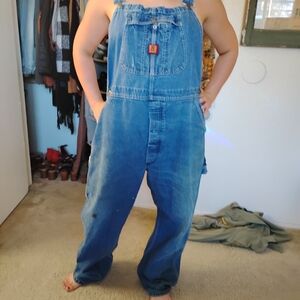 Relaxed Blue Denim Overalls for Men — Casual Workwear